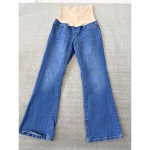 9th & Main Maternity Jeans Women M Bootcut Bellyband Stretch Casual Classic